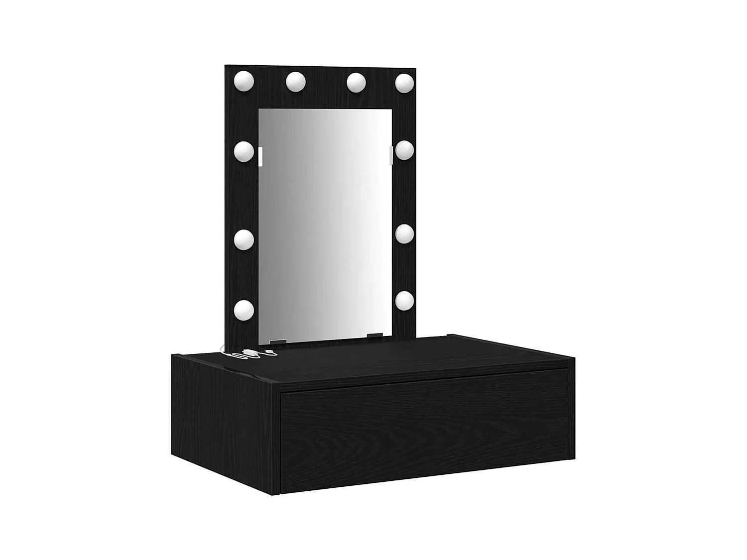 Table de Toilette Noir 60 x 40 x 70 cm Bois d'ingénierie