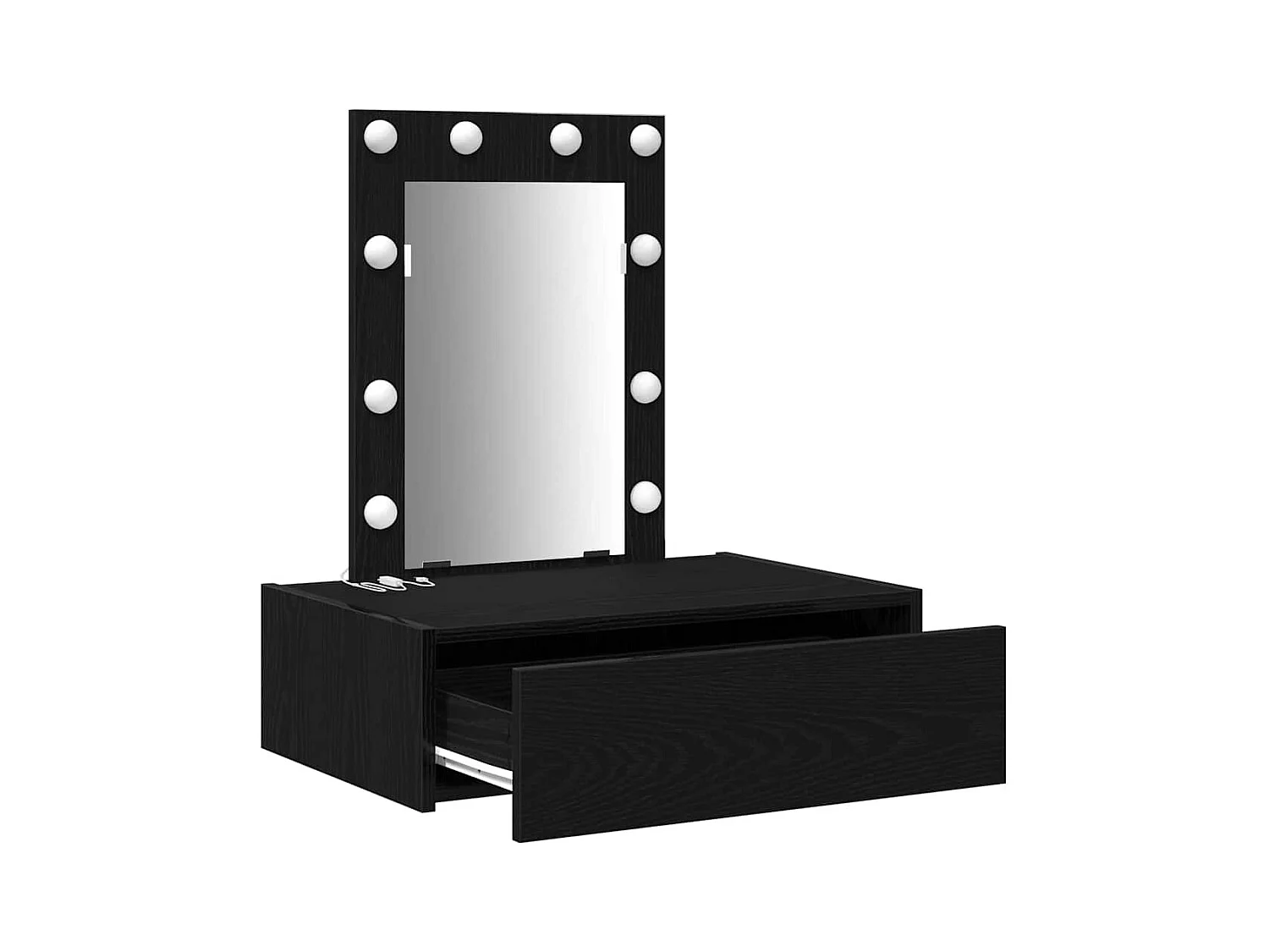 Table de Toilette Noir 60 x 40 x 70 cm Bois d'ingénierie