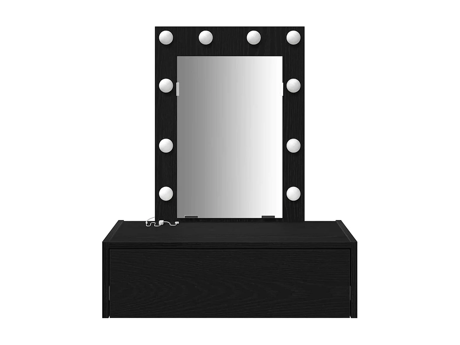 Table de Toilette Noir 60 x 40 x 70 cm Bois d'ingénierie