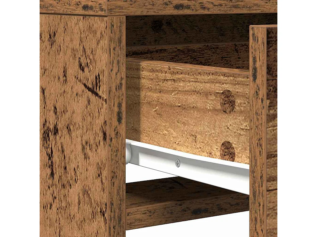 Bruine kaptafel 50 x 41 x 140 cm bewerkt hout