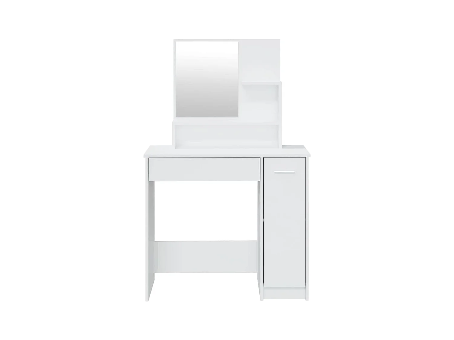 Juego de tocador blanco brillo 86,5x35x136 cm