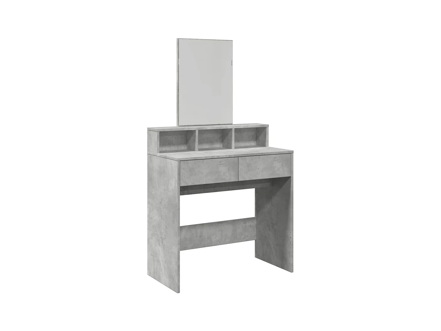 Kaptafel met betongrijze spiegel 80x41x144,5 cm