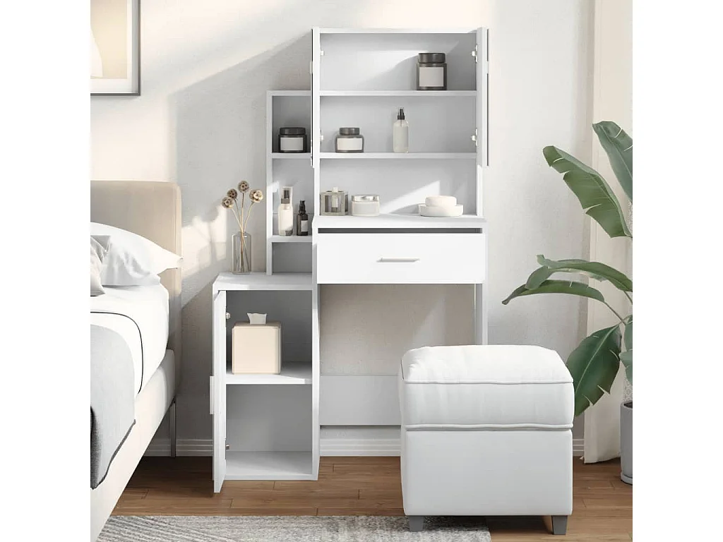 Tocador con mueble blanco 80x35x132 cm