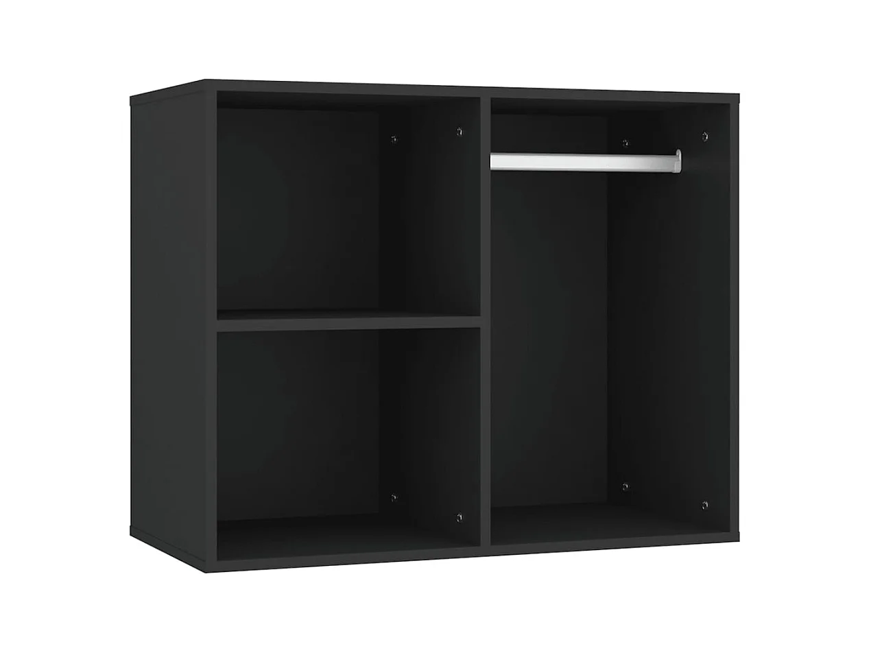 Tavolo da toeletta a LED con mobili in legno ingegnerizzato nero