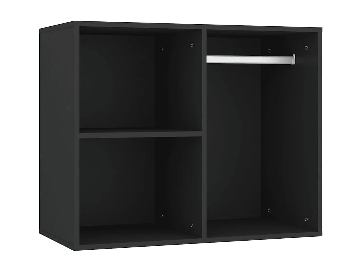 Tavolo da toeletta a LED con mobili in legno ingegnerizzato nero