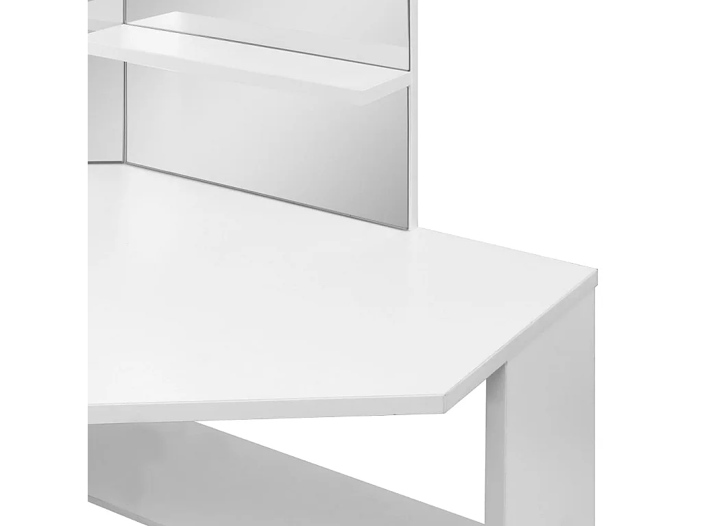 Tavolo da trucco angolare con luce LED e luce bianca