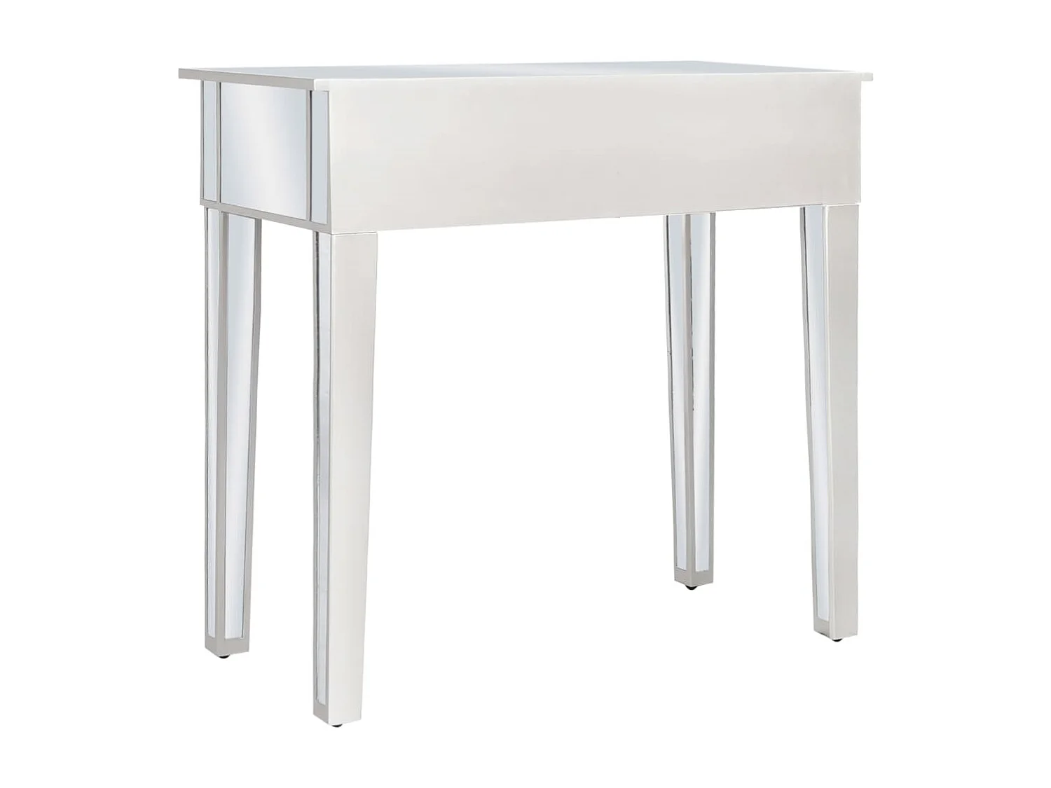 Toletta a specchio con sgabello in MDF e vetro