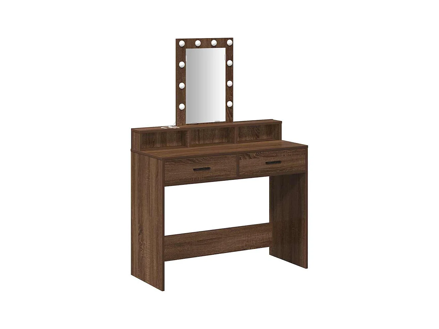 Bruine kaptafel 100 x 41 x 140 cm bewerkt hout