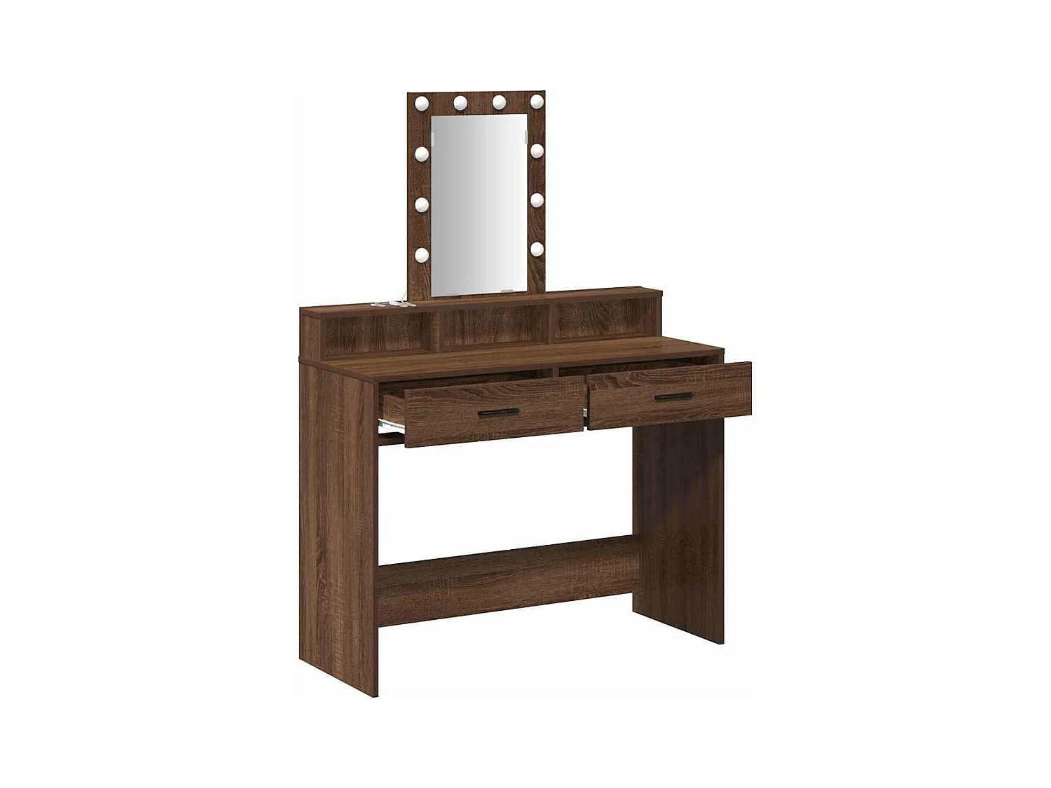 Bruine kaptafel 100 x 41 x 140 cm bewerkt hout