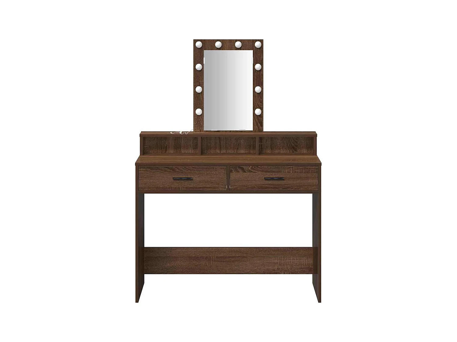 Bruine kaptafel 100 x 41 x 140 cm bewerkt hout