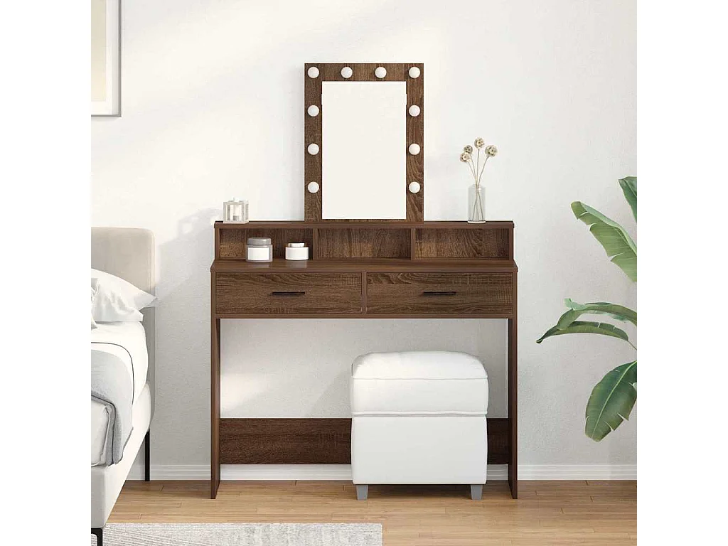 Table de Toilette Marron 100 x 41 x 140 cm Bois d'ingénierie