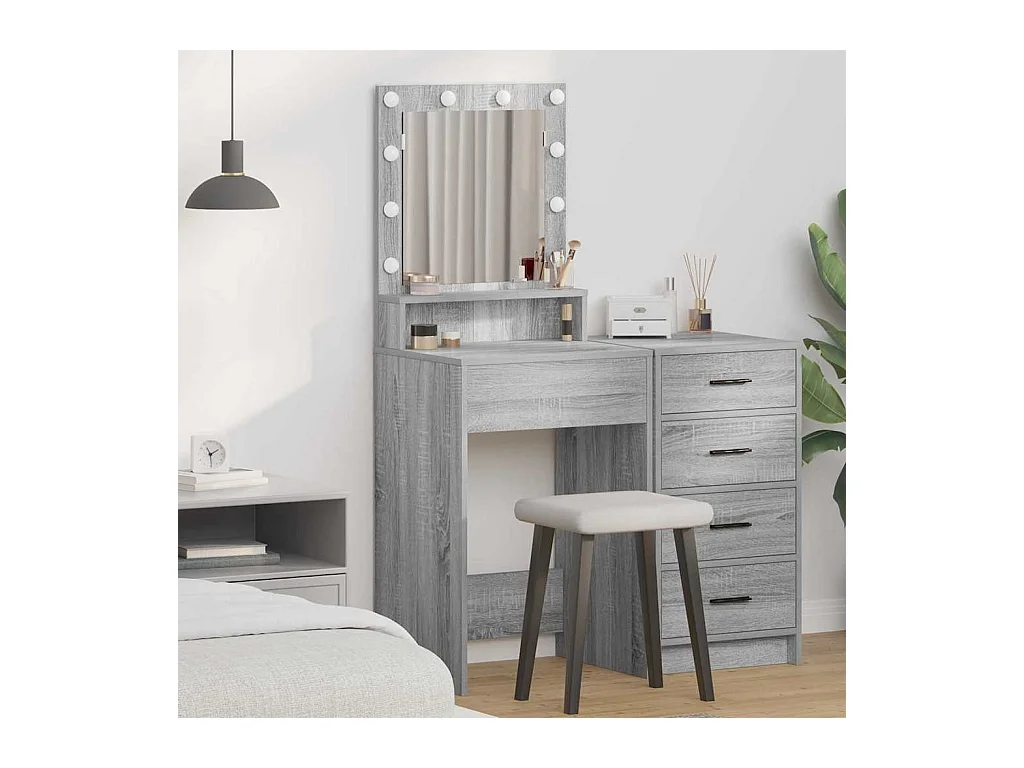 Coiffeuse Gris Sonoma 50 x 41 x 135 cm Bois d'ingénierie