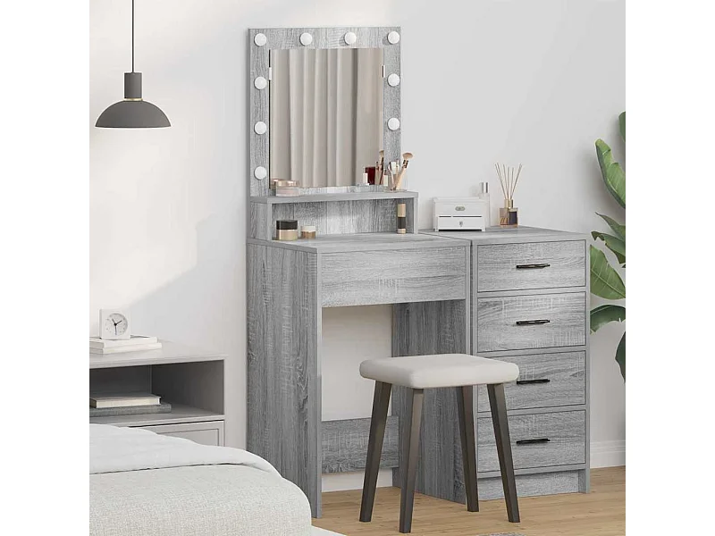 Coiffeuse Gris Sonoma 50 x 41 x 135 cm Bois d'ingénierie