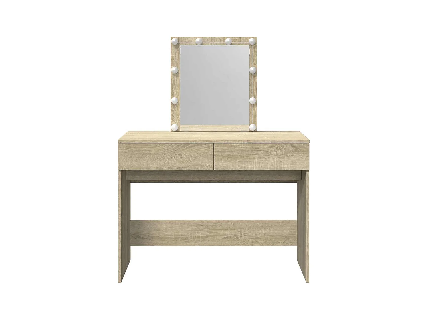 Kaptafel met LED Sonoma eiken 100x40x130 cm