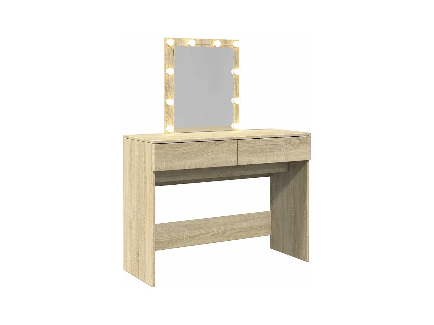 Kaptafel met LED Sonoma eiken 100x40x130 cm