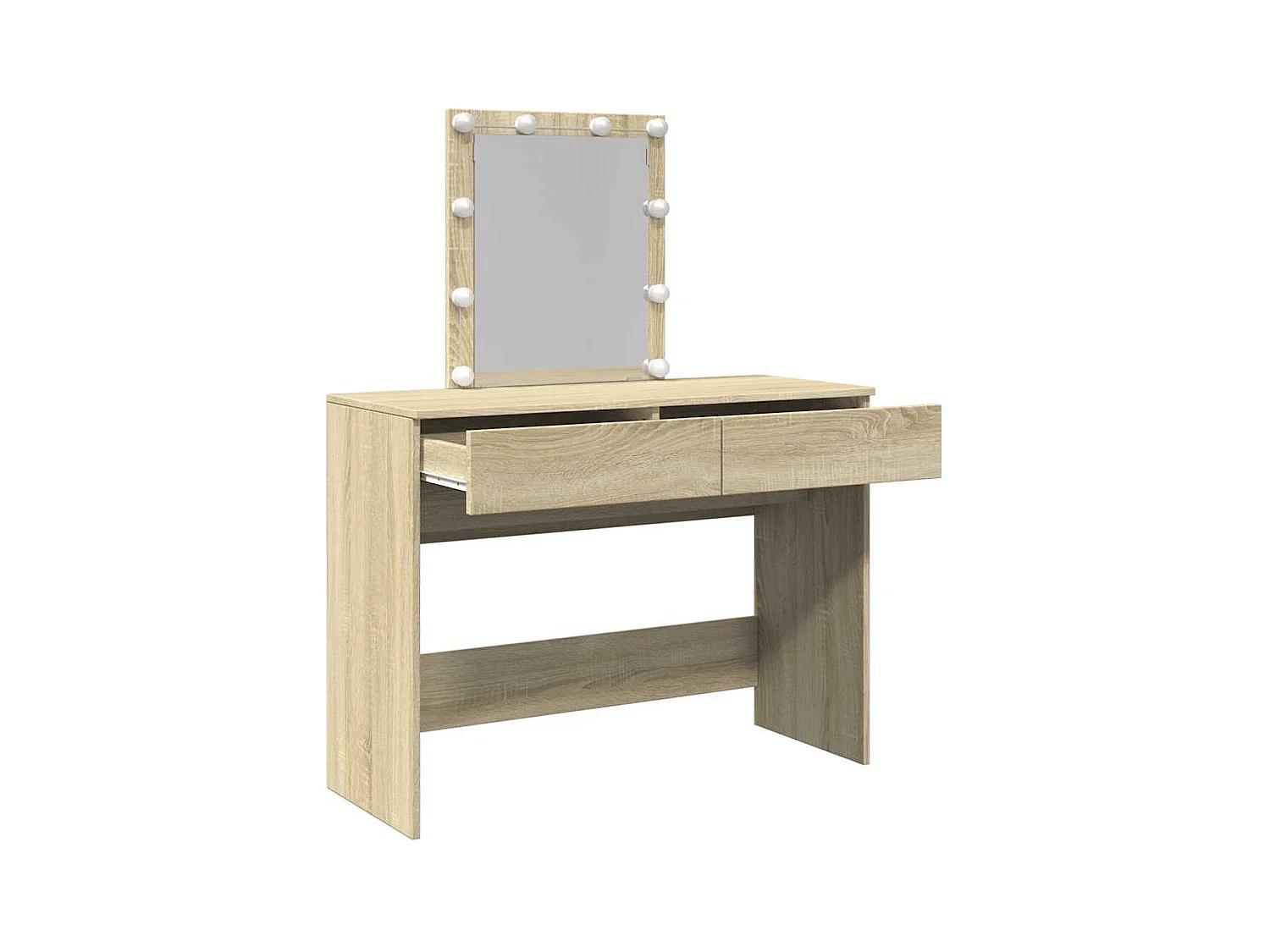 Kaptafel met LED Sonoma eiken 100x40x130 cm