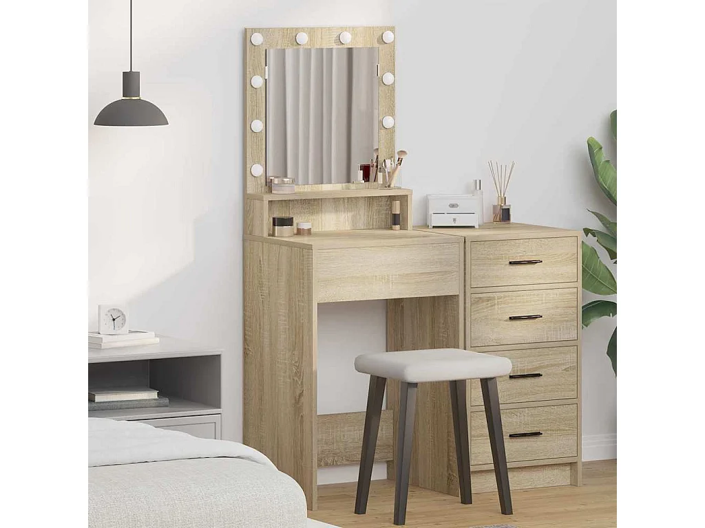 Coiffeuse Chêne Sonoma 50 x 41 x 135 cm Bois d'ingénierie