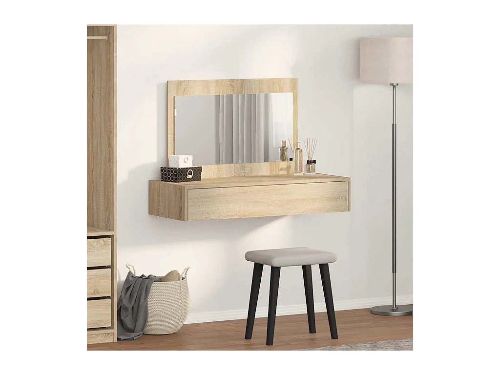 Table de Toilette Marron 100 x 40 x 70 cm Bois d'ingénierie