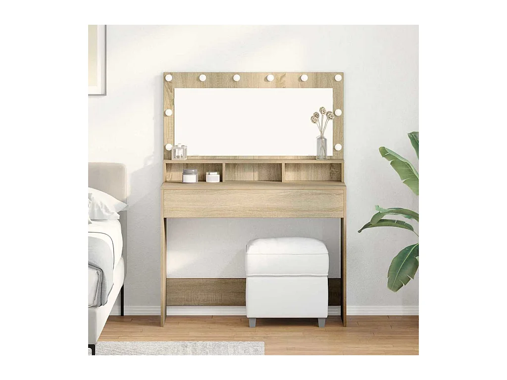 Coiffeuse Chêne sonoma 100 x 41 x 135 cm Bois d'ingénierie