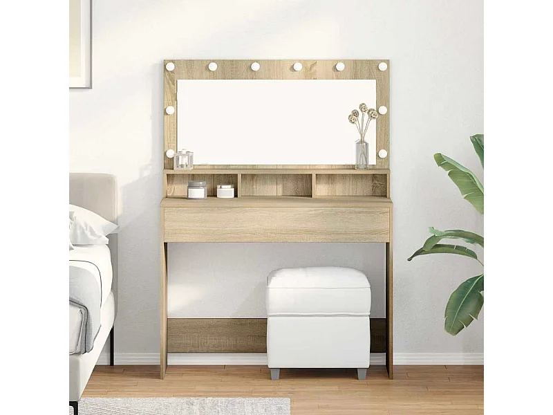 Coiffeuse Chêne sonoma 100 x 41 x 135 cm Bois d'ingénierie