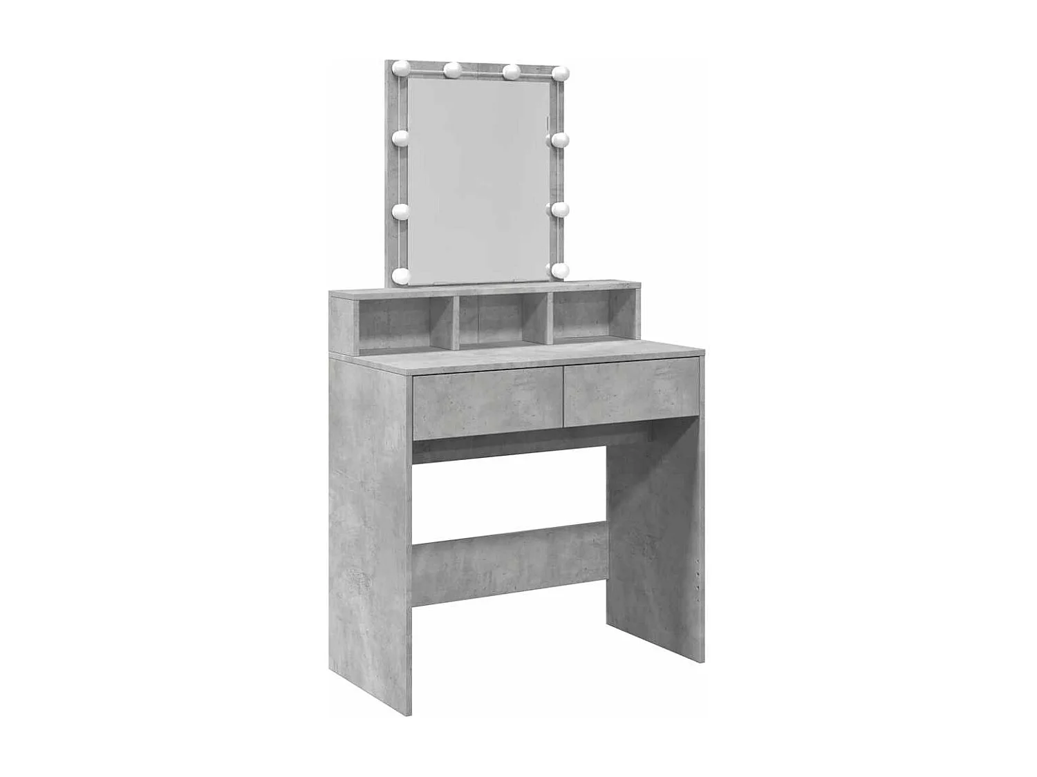 Tocador gris hormigón con LED 80x41x144,5 cm