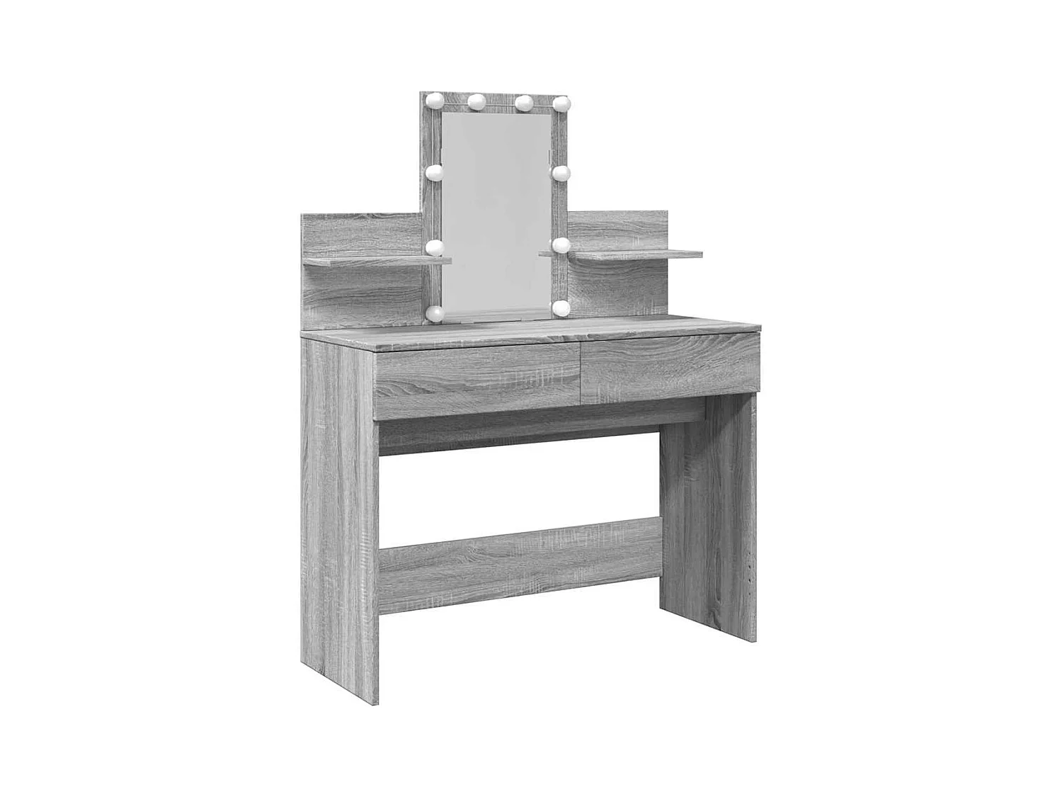 Kaptafel met LED Sonoma grijs 100x40x130 cm