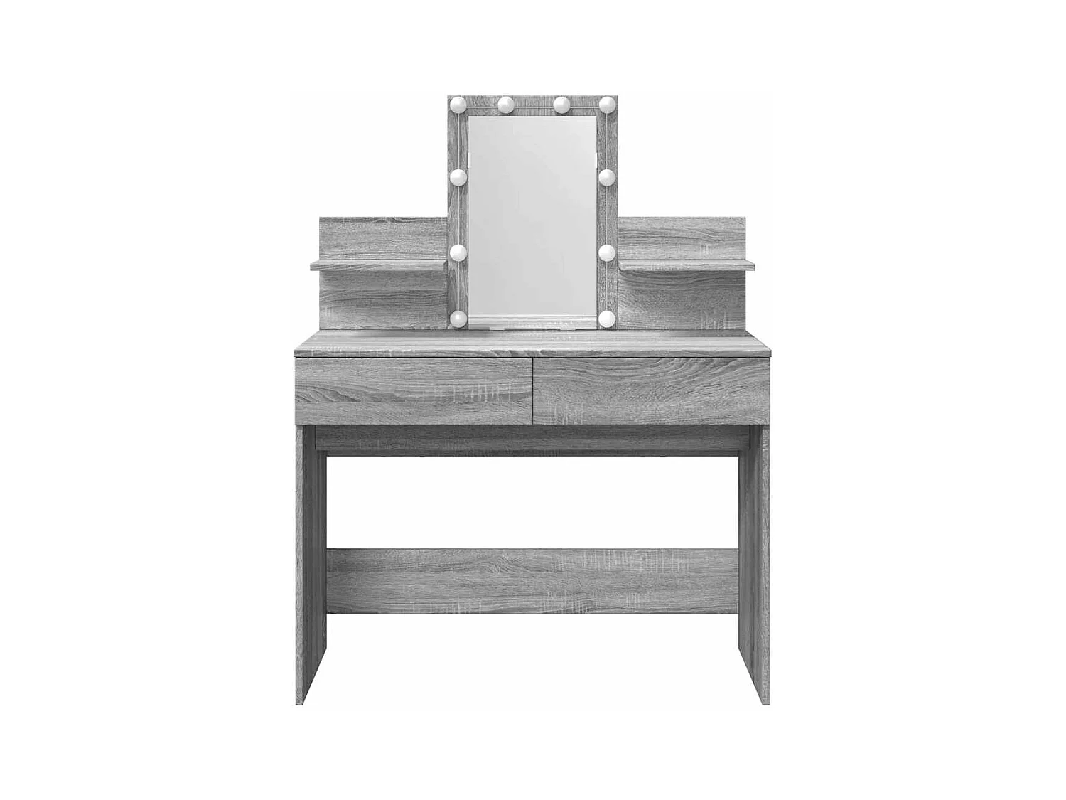 Kaptafel met LED Sonoma grijs 100x40x130 cm