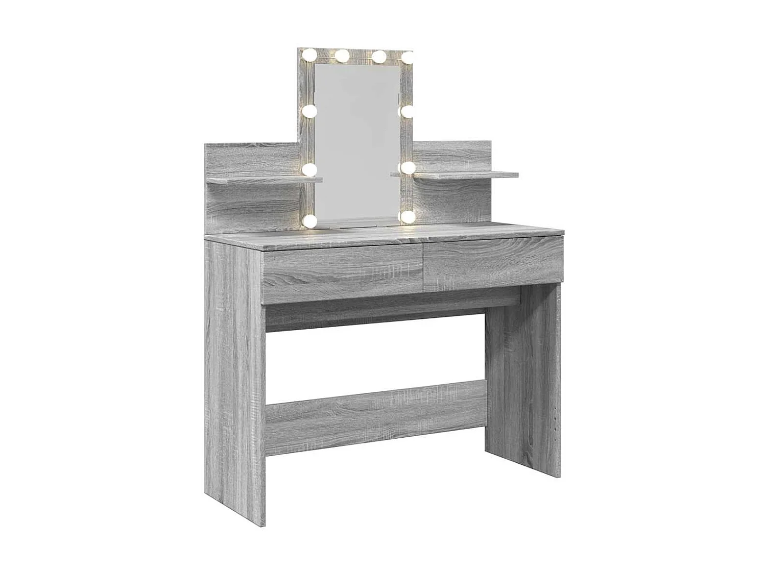 Kaptafel met LED Sonoma grijs 100x40x130 cm