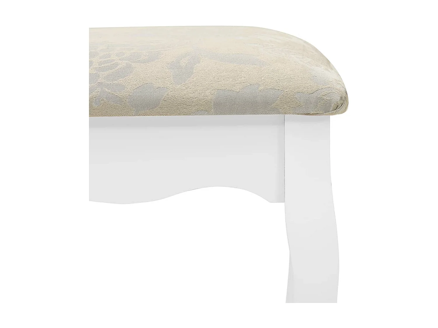 Set da toeletta con sgabello Bianco 75x69x140cm Paulownia