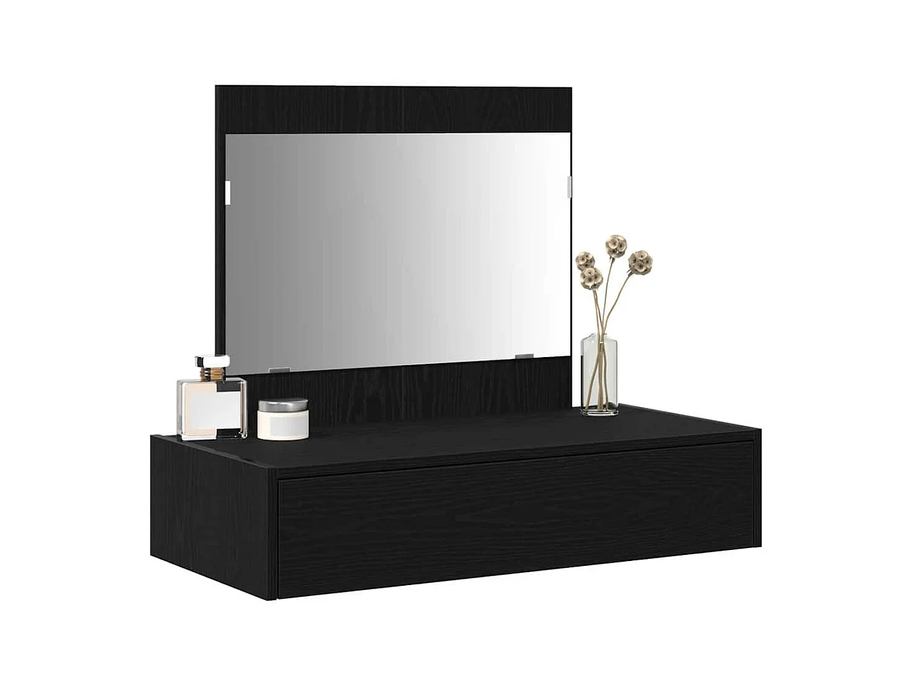 Table de Toilette Noir 83 x 40 x 70 cm Bois d'ingénierie