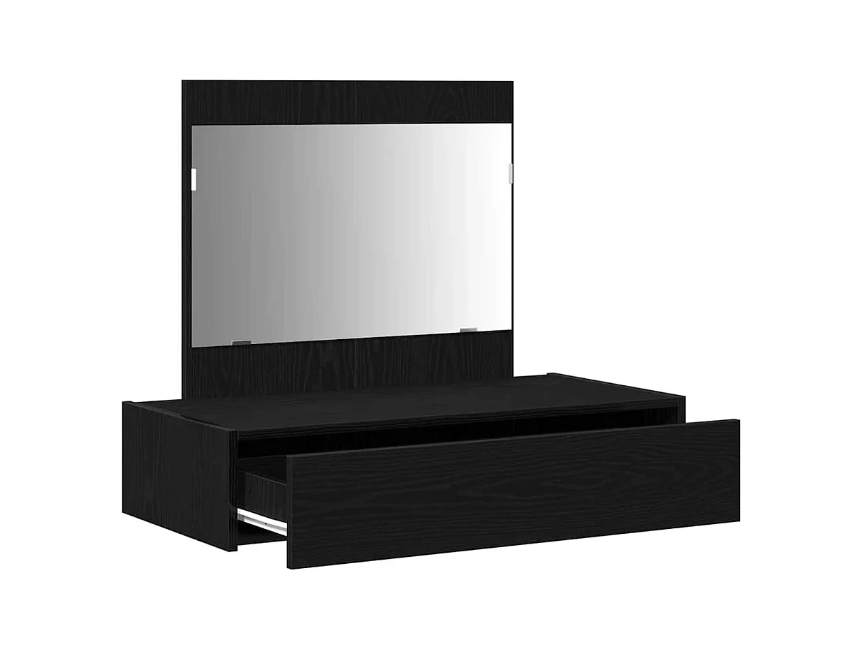 Table de Toilette Noir 83 x 40 x 70 cm Bois d'ingénierie