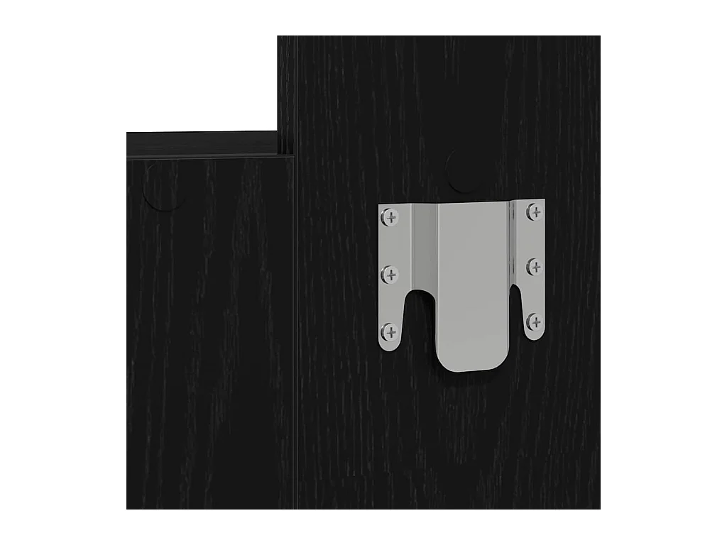 Table de Toilette Noir 83 x 40 x 70 cm Bois d'ingénierie