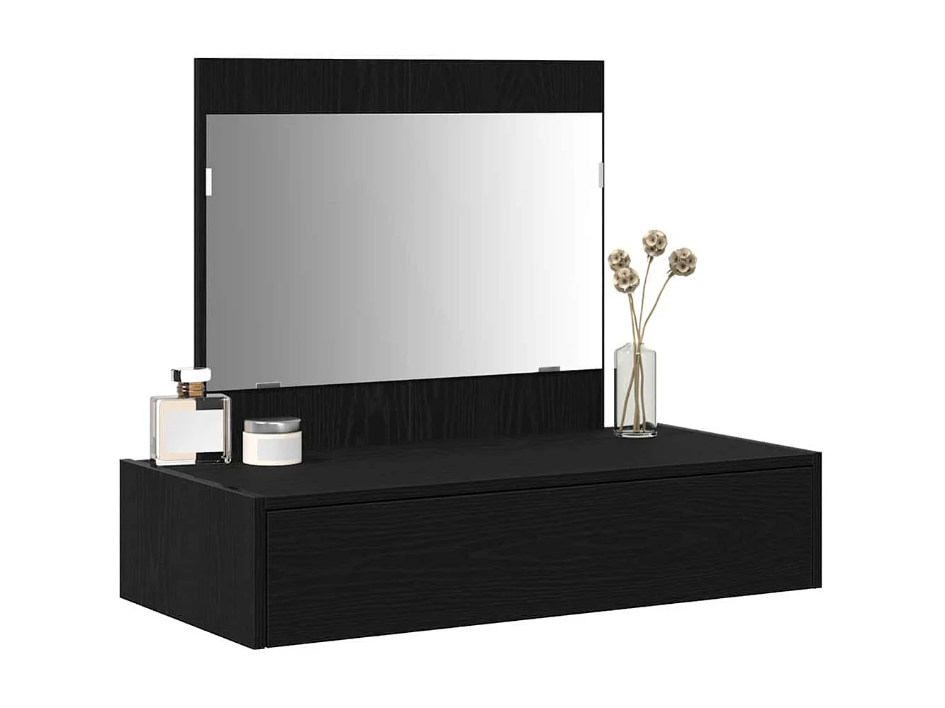 Table de Toilette Noir 83 x 40 x 70 cm Bois d'ingénierie