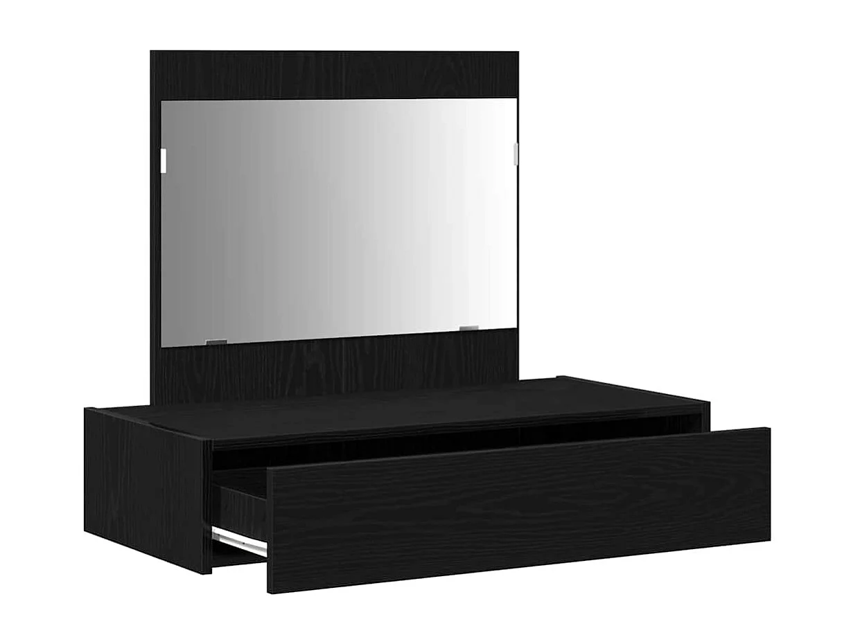 Table de Toilette Noir 83 x 40 x 70 cm Bois d'ingénierie