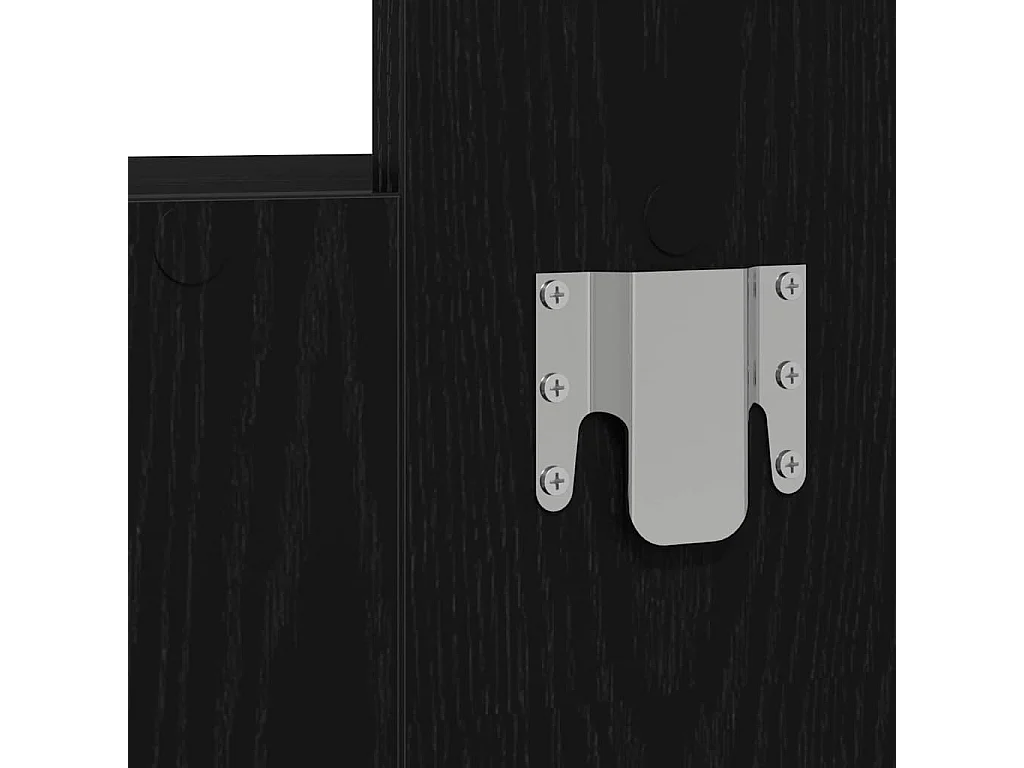 Table de Toilette Noir 83 x 40 x 70 cm Bois d'ingénierie