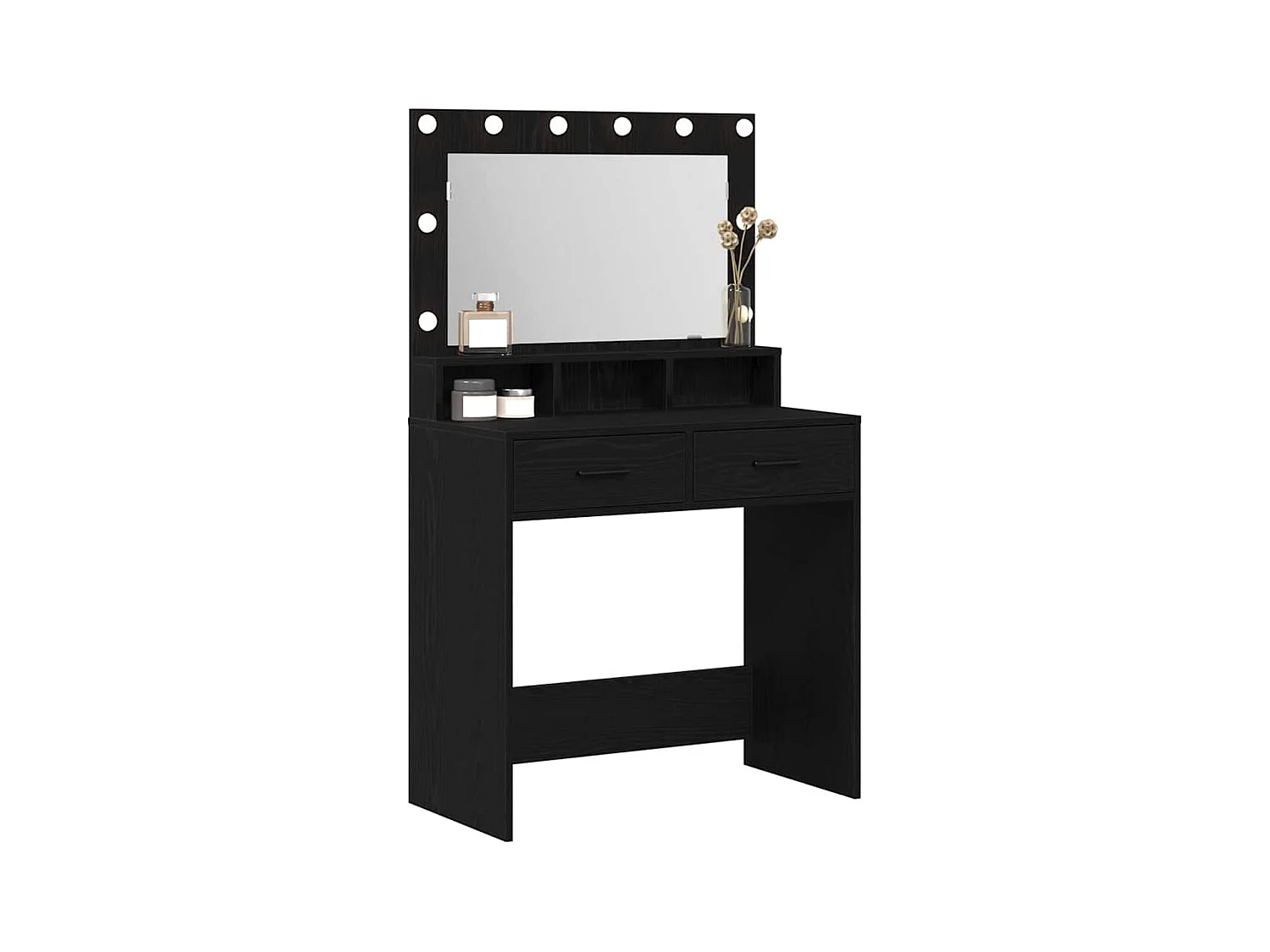 Coiffeuse Chêne noir 79 x 41 x 135 cm Bois d'ingénierie