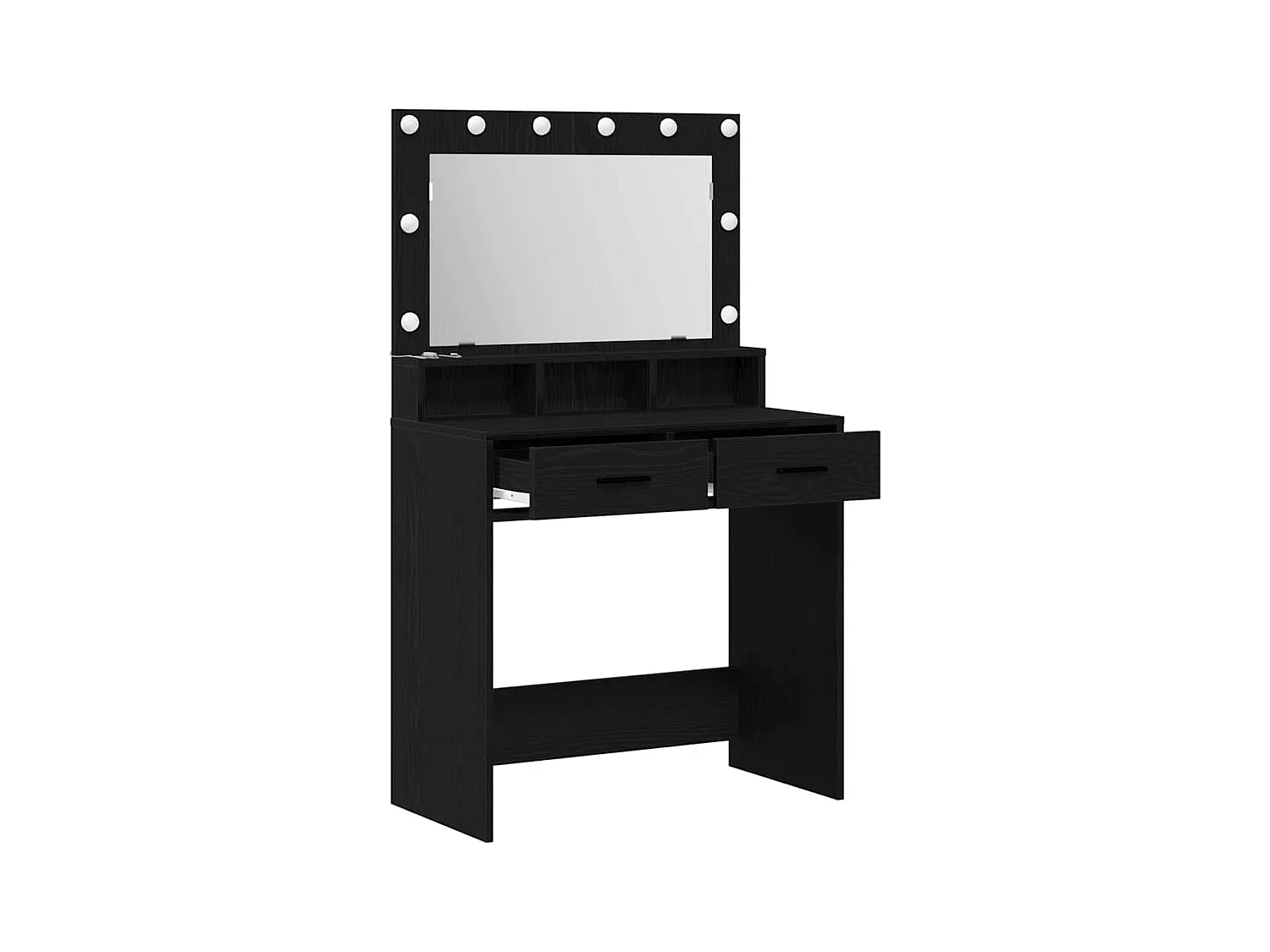 Coiffeuse Chêne noir 79 x 41 x 135 cm Bois d'ingénierie