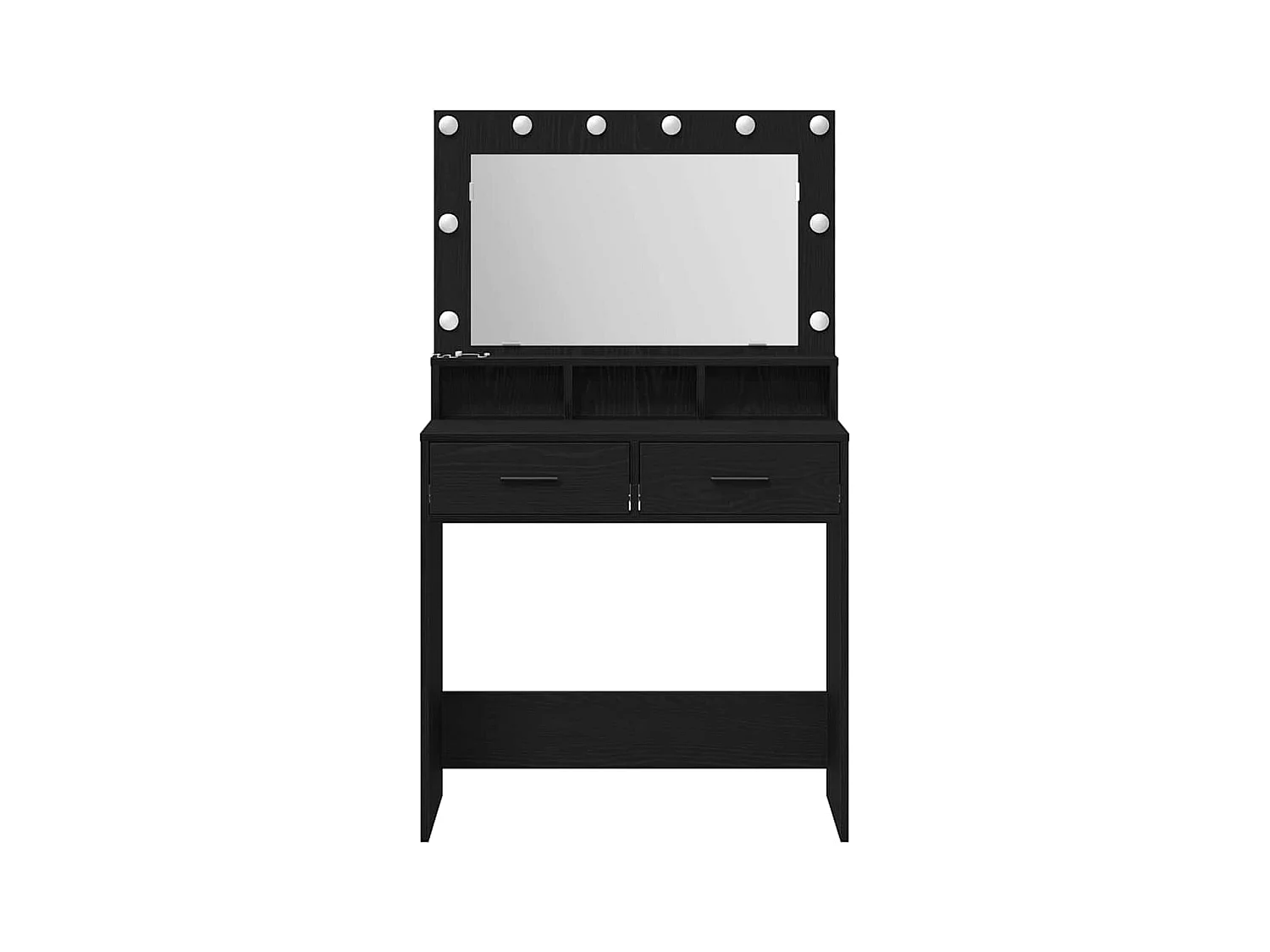 Coiffeuse Chêne noir 79 x 41 x 135 cm Bois d'ingénierie