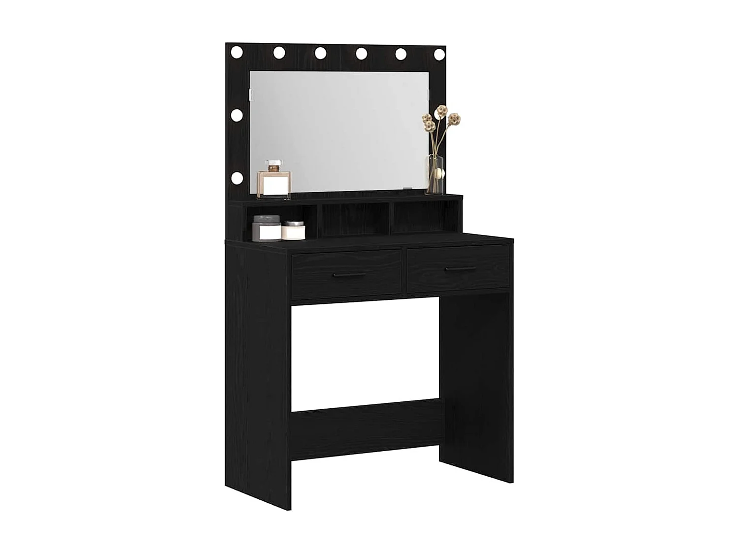 Coiffeuse Chêne noir 79 x 41 x 135 cm Bois d'ingénierie