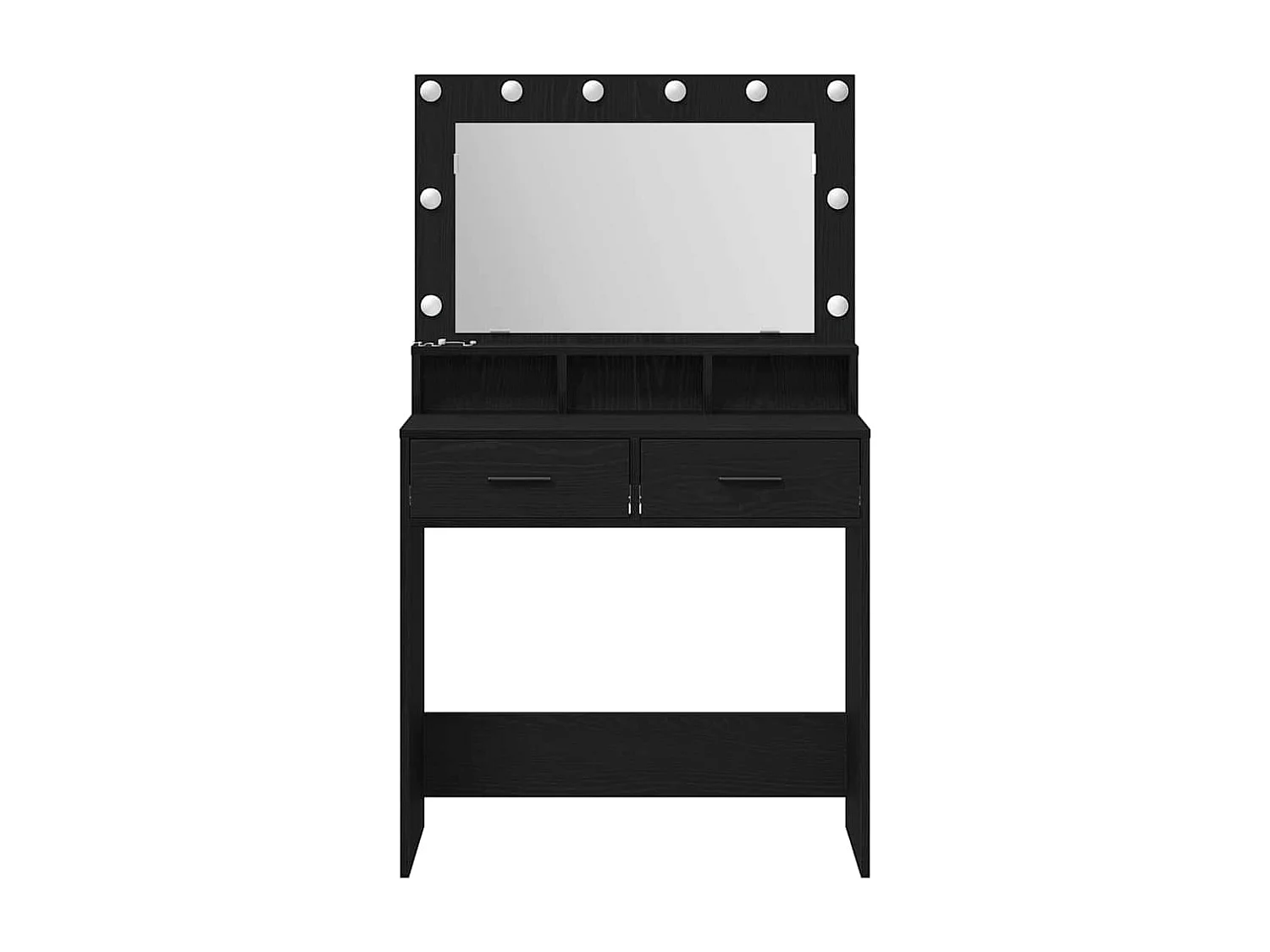 Coiffeuse Chêne noir 79 x 41 x 135 cm Bois d'ingénierie