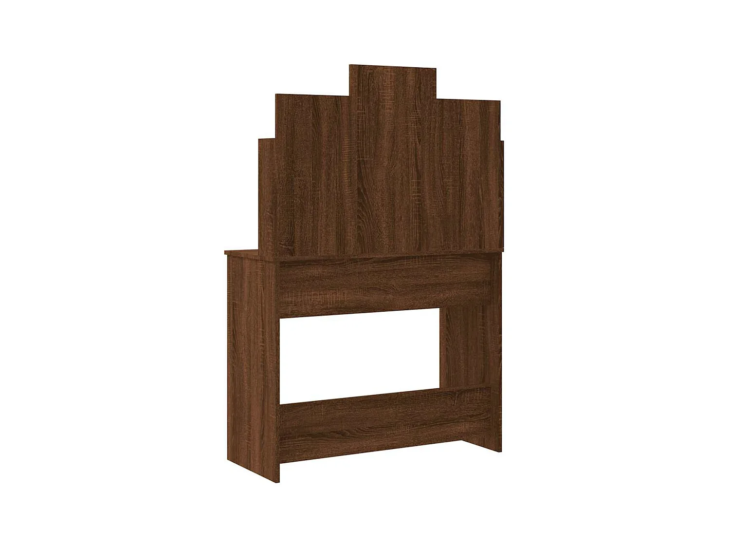 Tocador con luces LED roble marrón 96x40x142 cm