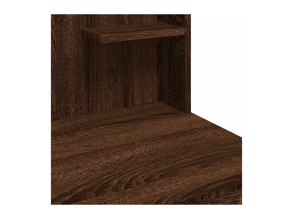 Tocador con luces LED roble marrón 96x40x142 cm