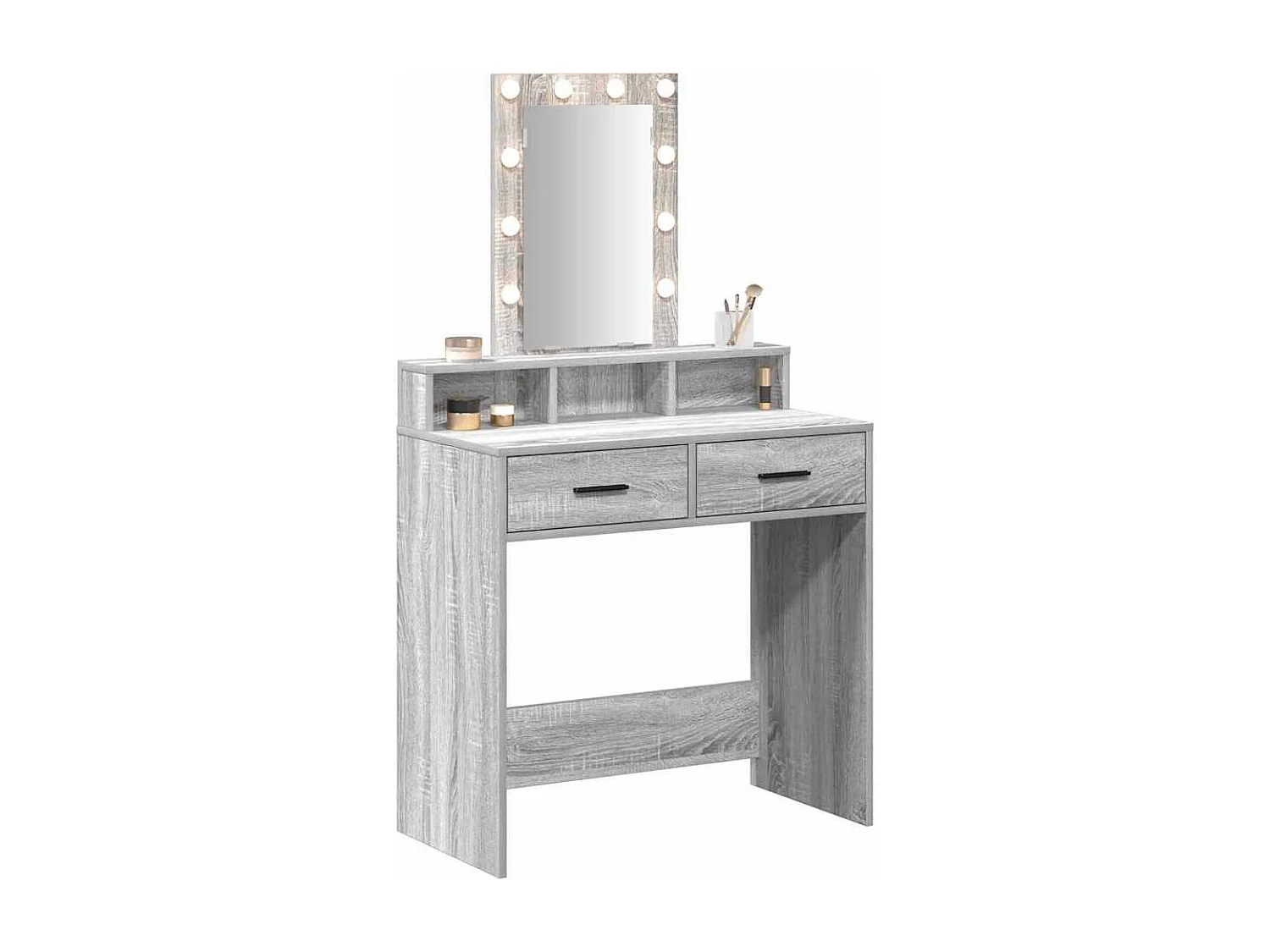 Table de Toilette Gris 79 x 41 x 140 cm Bois d'ingénierie