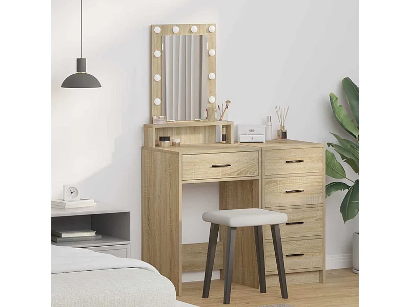 Bruine kaptafel 50 x 41 x 140 cm bewerkt hout