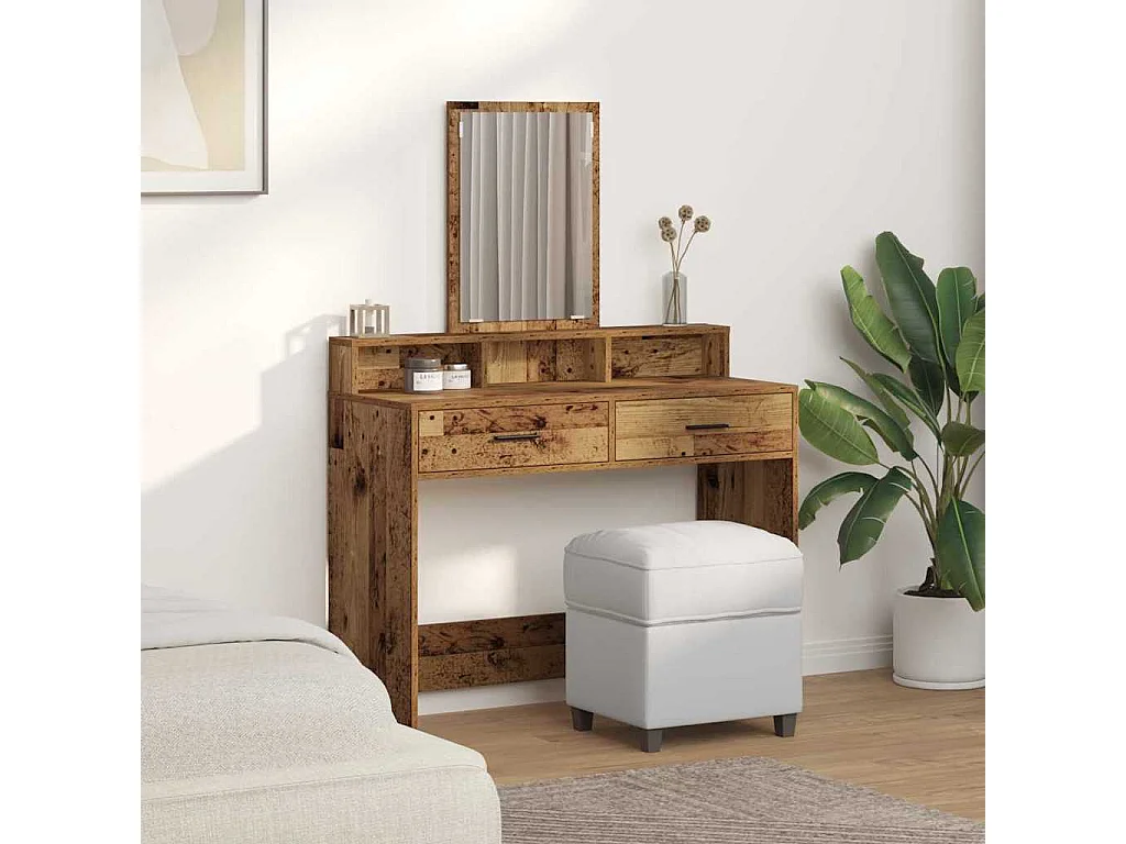 Coiffeuse Bois Ancien 100 x 41 x 140 cm Bois d'ingénierie