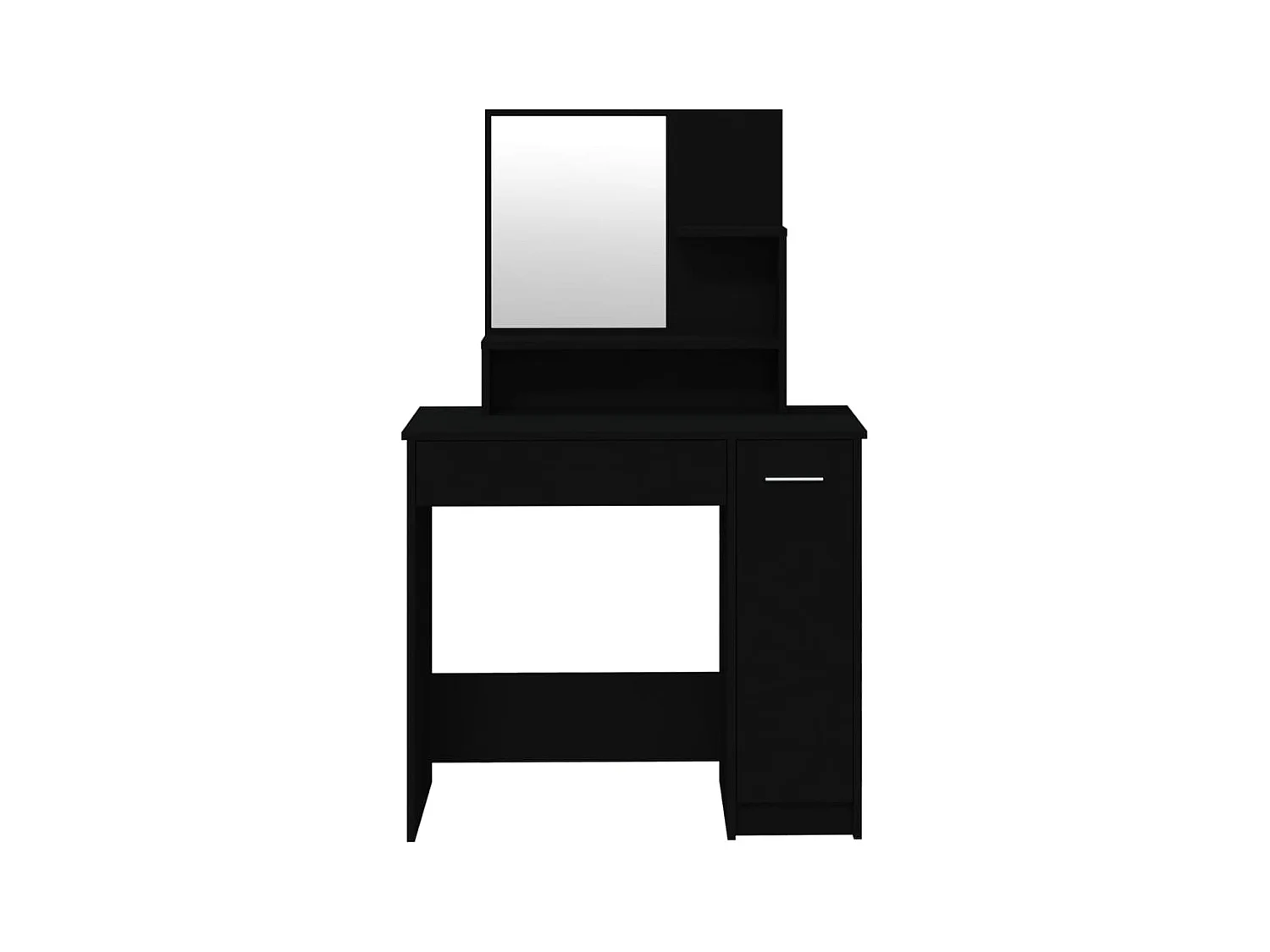 Tocador con espejo negro 86,5x35x136 cm