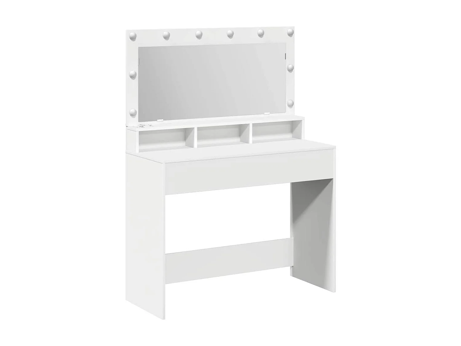 Coiffeuse avec miroir Blanc 100 x 41 x 135 cm Bois d'ingénierie