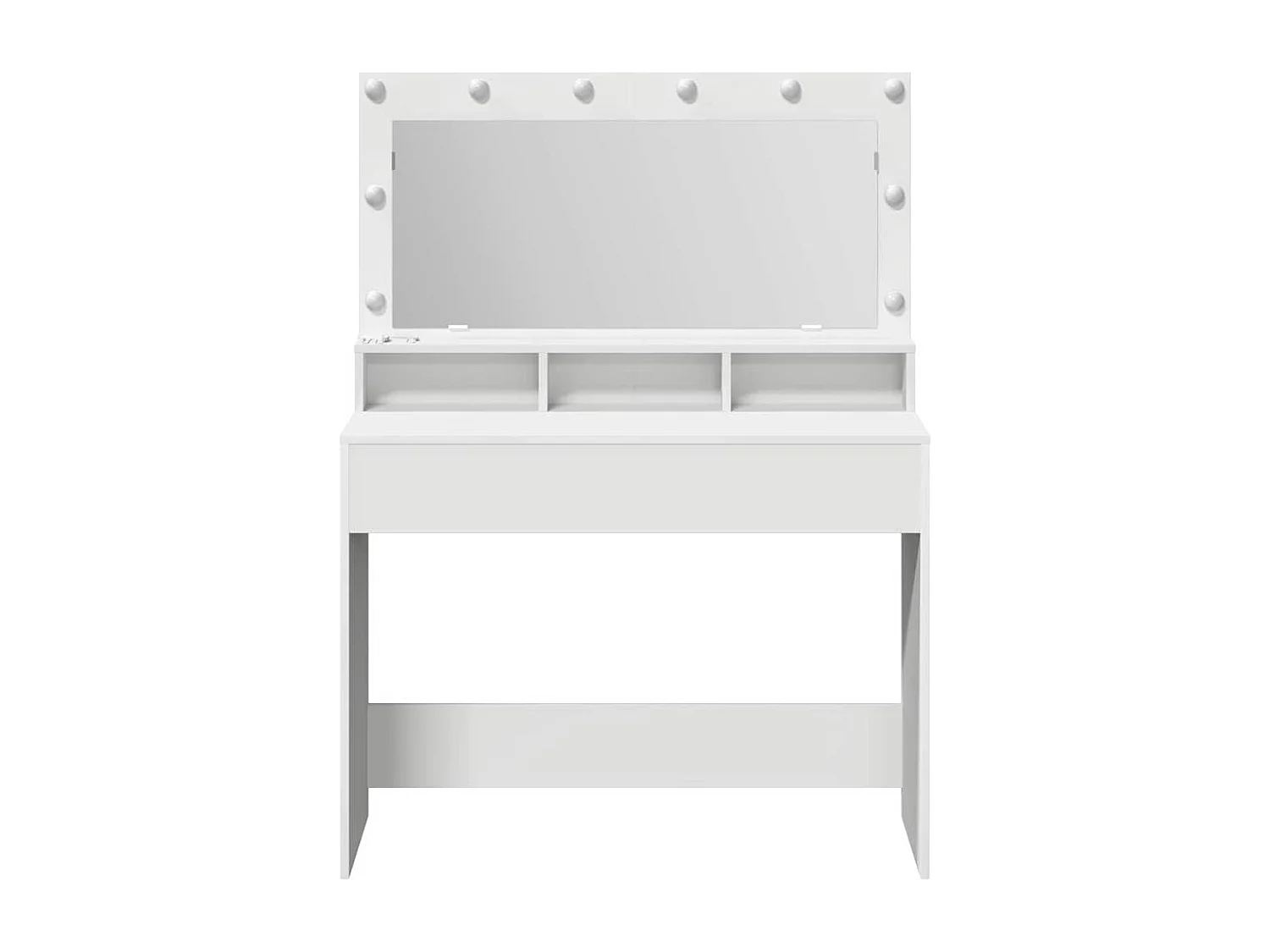 Coiffeuse avec miroir Blanc 100 x 41 x 135 cm Bois d'ingénierie