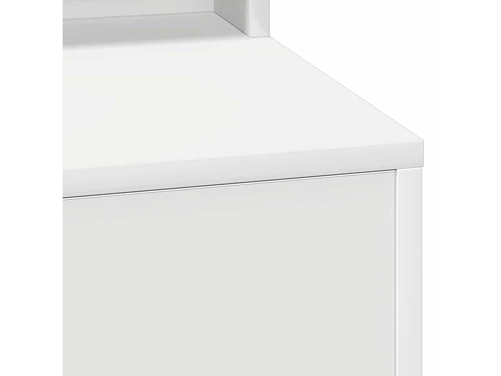 Coiffeuse avec miroir Blanc 100 x 41 x 135 cm Bois d'ingénierie