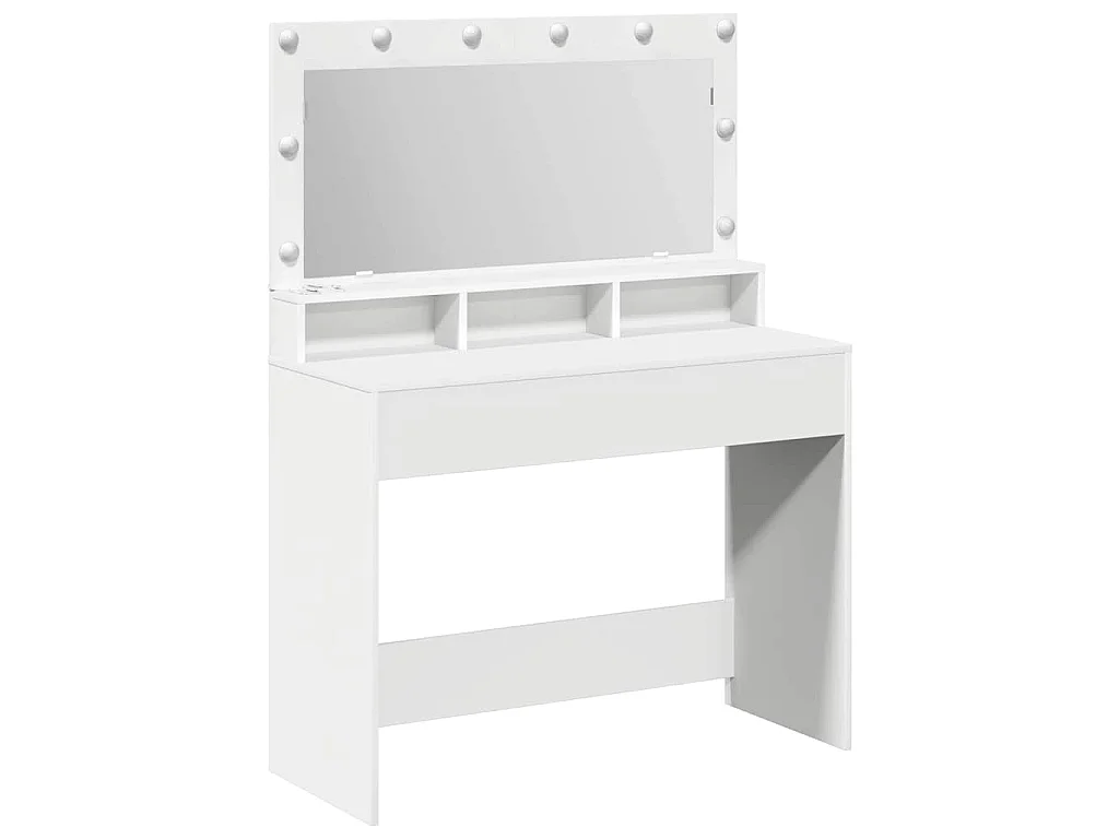 Toletta con specchio Bianco 100 x 41 x 135 cm Legno ingegnerizzato